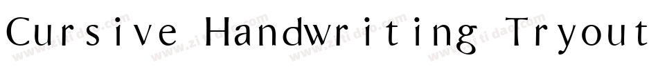 Cursive Handwriting Tryout字体转换